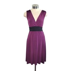 Star Vixen Purple Fit & Flare Sleeveless Y2K Empire Waist Dress Women's Size S